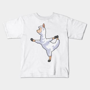 Llama at Yoga Fitness Kids T-Shirt